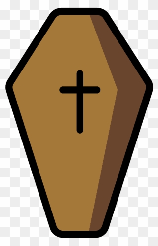 Coffin Emoji Clipart - Cross - Png Download