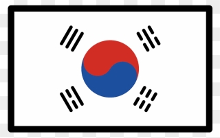 South Korea Flag Emoji Clipart - Circle - Png Download