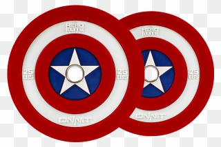 Captain America Shield Barbellâ plates - Onnit Captain America Plates Clipart