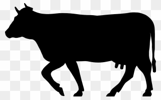 Clipart Cow Beef - Cow Silhouette Png Transparent Png