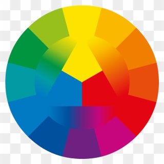 Colour Wheel With Triangle Inside Clipart