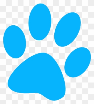 Dog Cat Paw Clip Art - Paw Patrol Blue Paws - Png Download