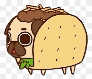 Drawn Tacos Cute - Kawaii Pug Clipart