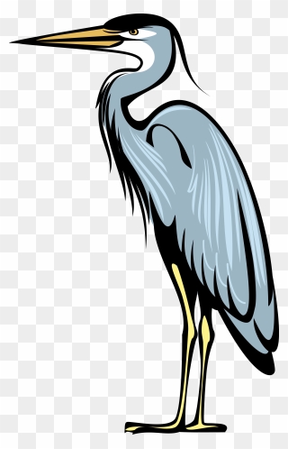 Great Blue Heron Bird Crane Heraldry - Great Blue Heron Clipart - Png Download