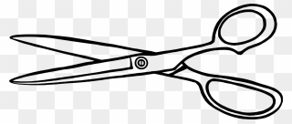 Line Art,angle,area - Clip Art Black And White Scissors - Png Download