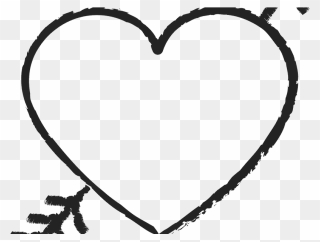 Download Heart Clipart Black And White - Heart With Arrow Through - Png Download