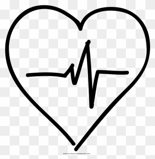 Heart Rate Coloring Page Clipart
