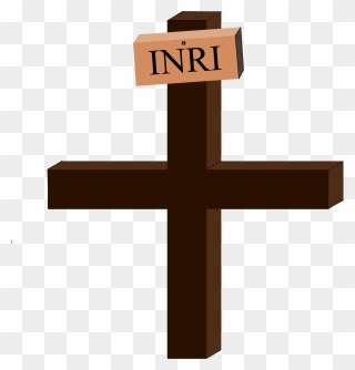 Crucifix Clipart Brown - Jesus Cross Inri Clipart - Png Download
