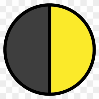 First Quarter Moon Emoji Clipart - Circle - Png Download