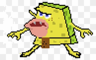 Grid Spongebob Pixel Art Clipart