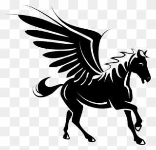 Pegasus Clipart “ Free Vector And Transparent Png - Black Pegasus No Background