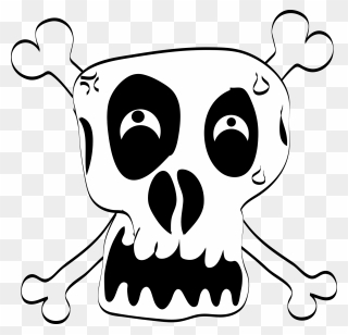 Skull Svg Clip Arts - Skull And Crossbones Funny - Png Download