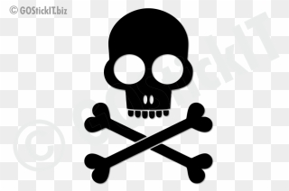 Transparent Cute Skull Clipart Black And White - Skull And Crossbones - Png Download