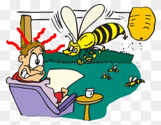 People Afraid Of Bees Clipart