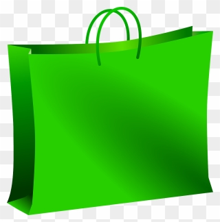 Green Shopping Bag Clipart - Png Download