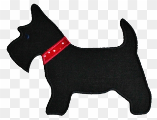 Scottish Terrier Appliqu Machine Embroidery Dog Breed - Simple Scottie Dog Silhouette Clipart