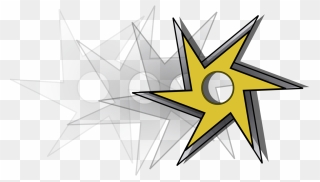 Star,symmetry,logo - Cartoon Ninja Star Throwing Clipart