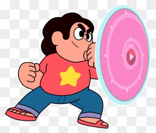 Steven Universe With His Weapon - Steven Universe Cartoon Network Characters Clipart