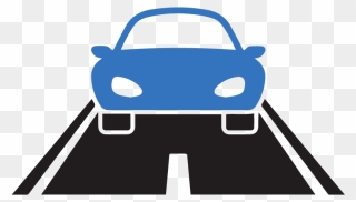 Car On Road Clipart - Png Download