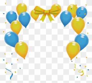 Transparent Yellow Balloons Png - Yellow And Blue Balloons Clipart