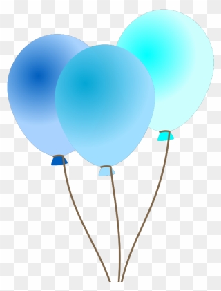 Emmas Blue Balloons Svg Clip Arts - Balloon - Png Download