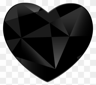 Black Gem Heart Png Clipart - Black Gem Transparent