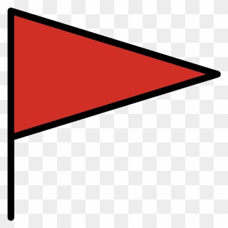 Triangular Flag Emoji Clipart - Sign - Png Download