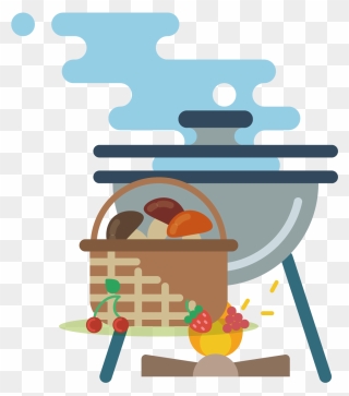 Kisspng Camping Barbecue Grill Clip Art Cook Mushrooms - Camping Cartoon Cook Transparent Png