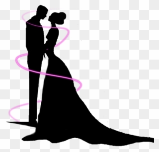 #ftestickers #ribbon #couple #love #silhouette - Wedding Couple Clipart