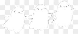 #halloween #ghost #ghosts #cute #kawaii #three #holdinghands - Ghosts Gif Clipart