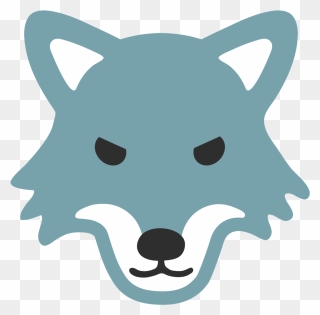 Svg Wolf Face, Wolf Emoji, Clip Art, Wolves - Big Bad Wolf Head - Png Download