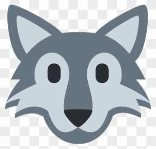 Wolf Emoji Clipart - Wolf Emoji Transparent Background - Png Download