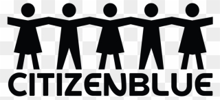 Citizenblue Logo Vertmono - Illustration Clipart