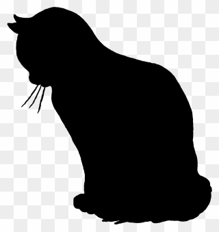 Sitting Cat Silhouette Clipart