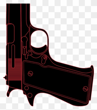 Pistol Clipart Gun Violence - Handgun - Png Download