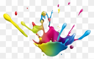 Spash Of Colour - 3d Paint Splash Vector Clipart
