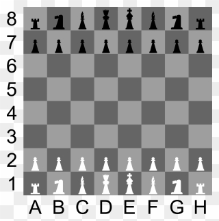 2d Chess Set - Chess Board Rows And Columns Clipart