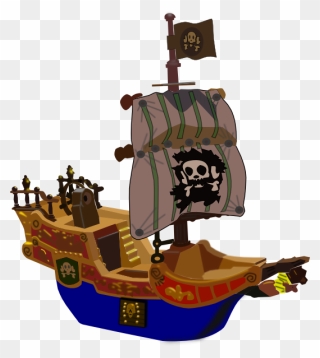 Cartoon Captain Hook Ship Clipart
