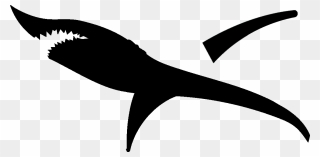 Cricut Great White Shark Silhouette Clip Art - Png Download