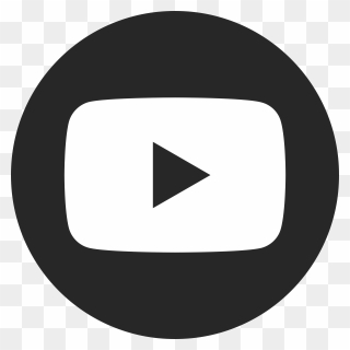 Youtube Social Dark Circle - Black Youtube Logo Png Clipart