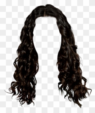 Transparent Black Wig Png - Transparent Wavy Hair Png Clipart