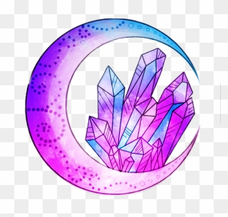 #finq #finqdiy #moon #moonphases #kawaiimoon #crystal - Circle Clipart