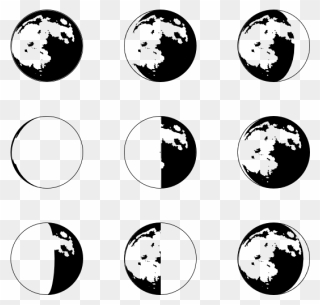Phases Icon Packs - Phases Of The Moon Svg Clipart