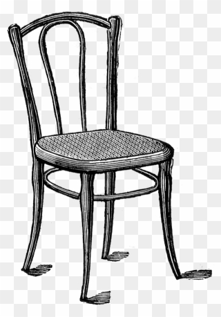 Vintage Chair - Chair Clipart Images Black And White - Png Download