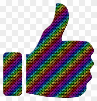 Transparent Hippies Clipart - Thumbs Up Png Rainbow