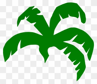 Gambar Kartun Pohon - Palm Tree Leaves Clipart - Png Download