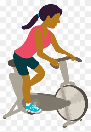 Cycling Clipart Cycling Exercise - Indoor Cycling Clipart - Png Download