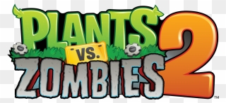 Zombies Wiki - Plants Vs Zombies 2 Logo Clipart