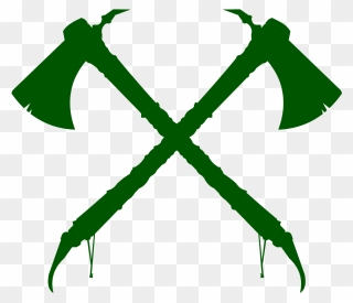 Darker Crossed Hatchetsartboard 2@4x - Tomahawk Silhouette Clipart