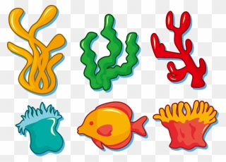 Clipart For Seaweed , Png Download - Clipart Cartoon Coral Reef Transparent Png